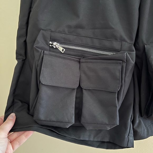 ◼️XANFOOL: Men’s size M, black tactical shorts w/pockets & stretchy waistband◼️ - Picture 5 of 10